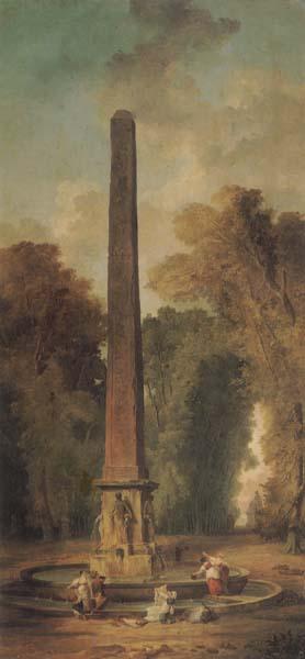 ROBERT, Hubert Landscape with Obelisk oil painting picture